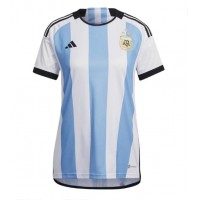 Koszulka piłkarska Argentyna Strój Domowy dla kobiety MŚ 2022 tanio Krótki Rękaw